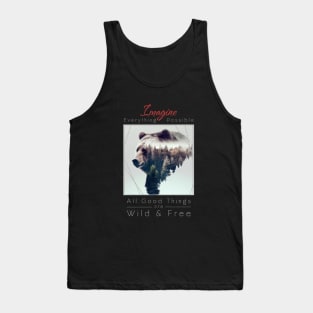 Bear Nature Outdoor Imagine Wild Free Tank Top